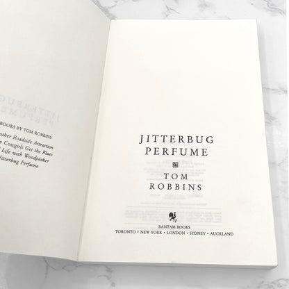 Jitterbug Perfume by Tom Robbins [FIRST EDITION TRADE PAPERBACK] 1984 • Bantam Books
