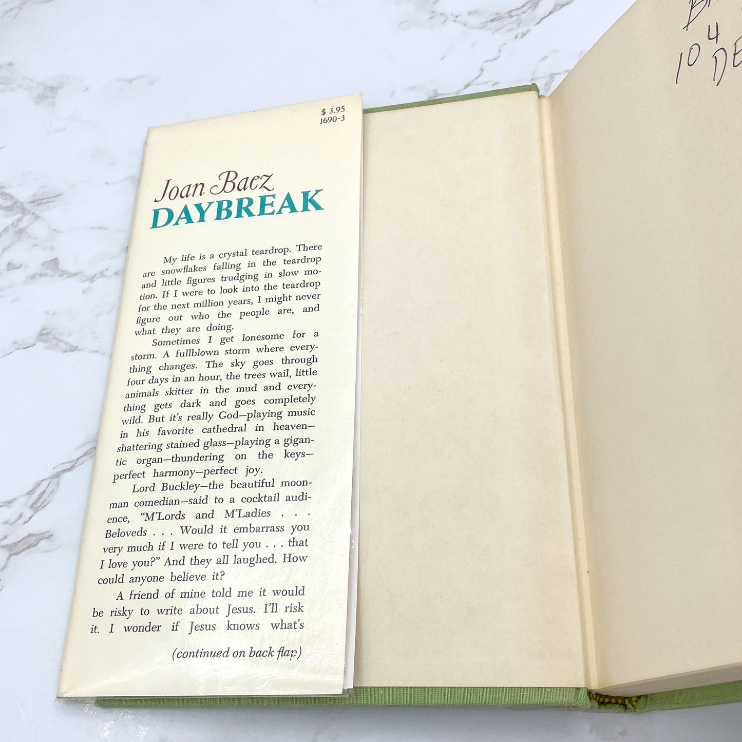 Daybreak by Joan Baez [FIRST EDITION] 1968 • The Dial Press