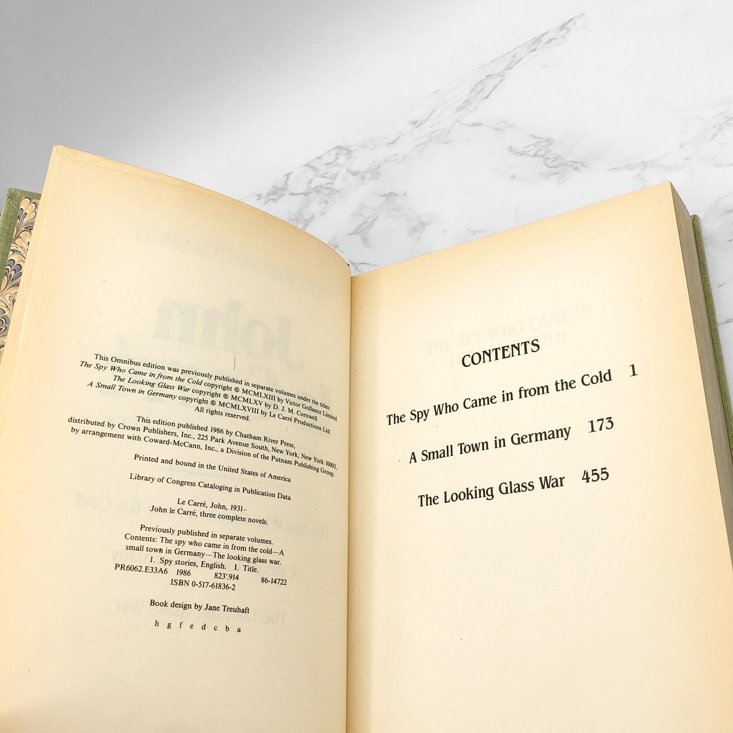 3 Complete Novels by John le Carré (The Spy Who Came in From the Cold, A Small Town in Germany, Looking Glass War) [1986 HARDCOVER OMNIBUS]