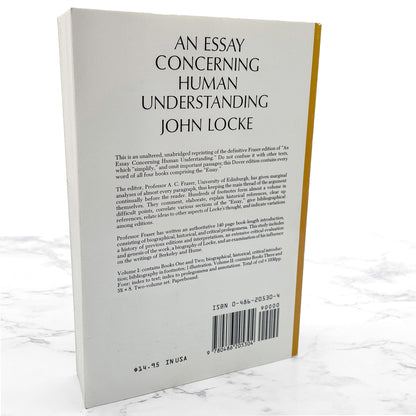 An Essay Concerning Human Understanding Vol. I by John Locke [TRADE PAPERBACK] 1959 • Dover