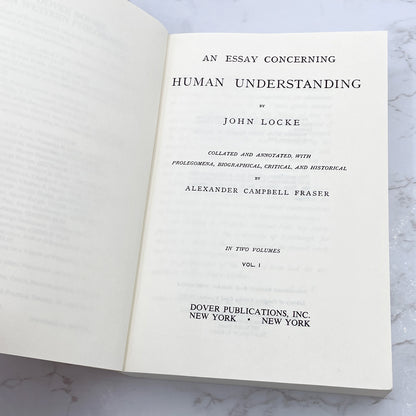 An Essay Concerning Human Understanding Vol. I by John Locke [TRADE PAPERBACK] 1959 • Dover