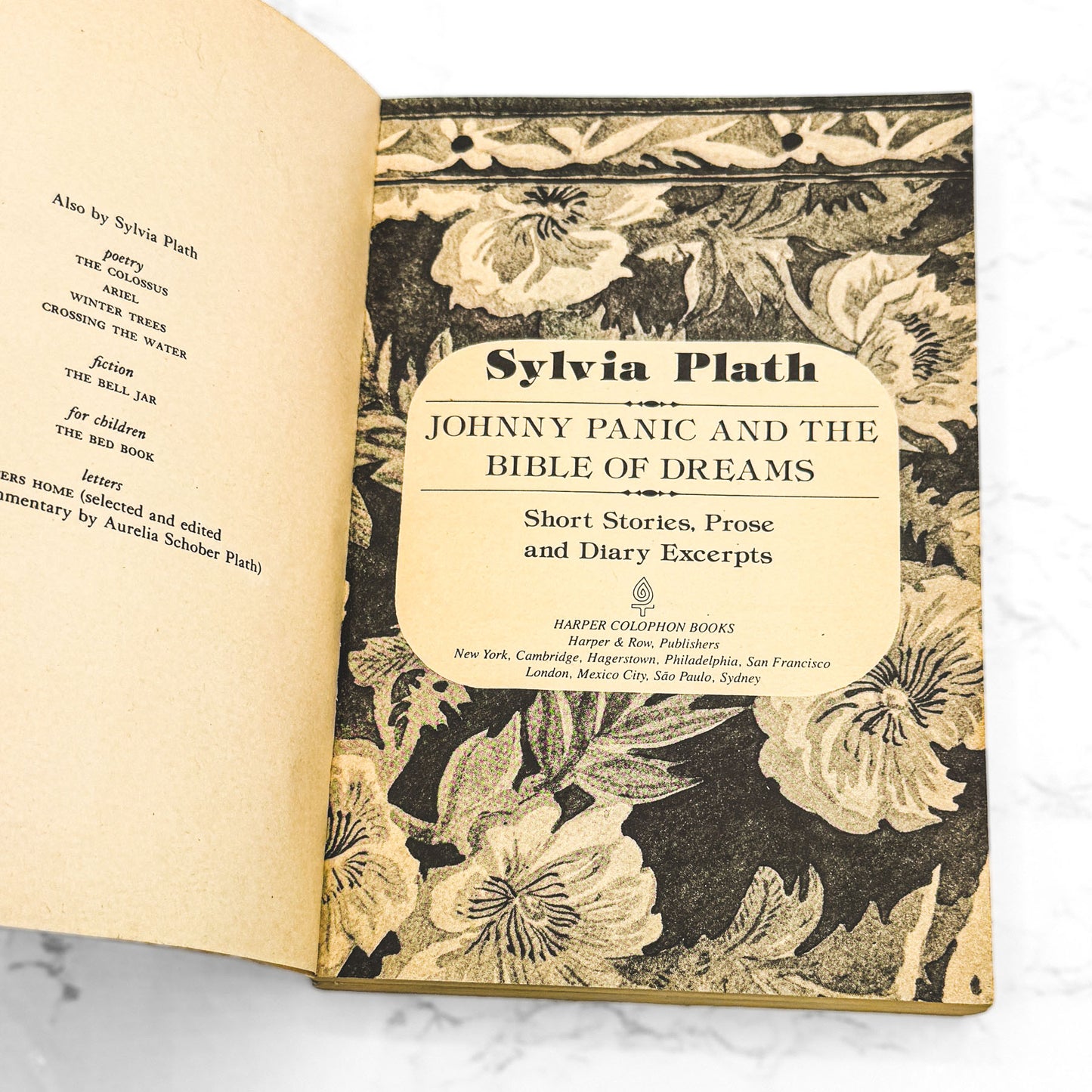 Johnny Panic and the Bible of Dreams by Sylvia Plath [FIRST U.S. PAPERBACK EDITION] 1980 • Harper Colophon