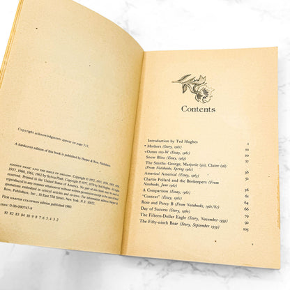 Johnny Panic and the Bible of Dreams by Sylvia Plath [FIRST U.S. PAPERBACK EDITION] 1980 • Harper Colophon