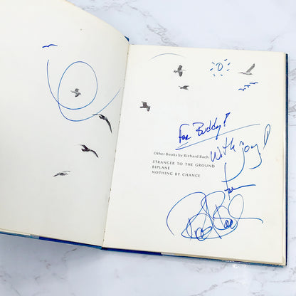 Jonathan Livingston Seagull by Richard Bach SIGNED & DOODLED! [FIRST EDITION] 1972 • Macmillan
