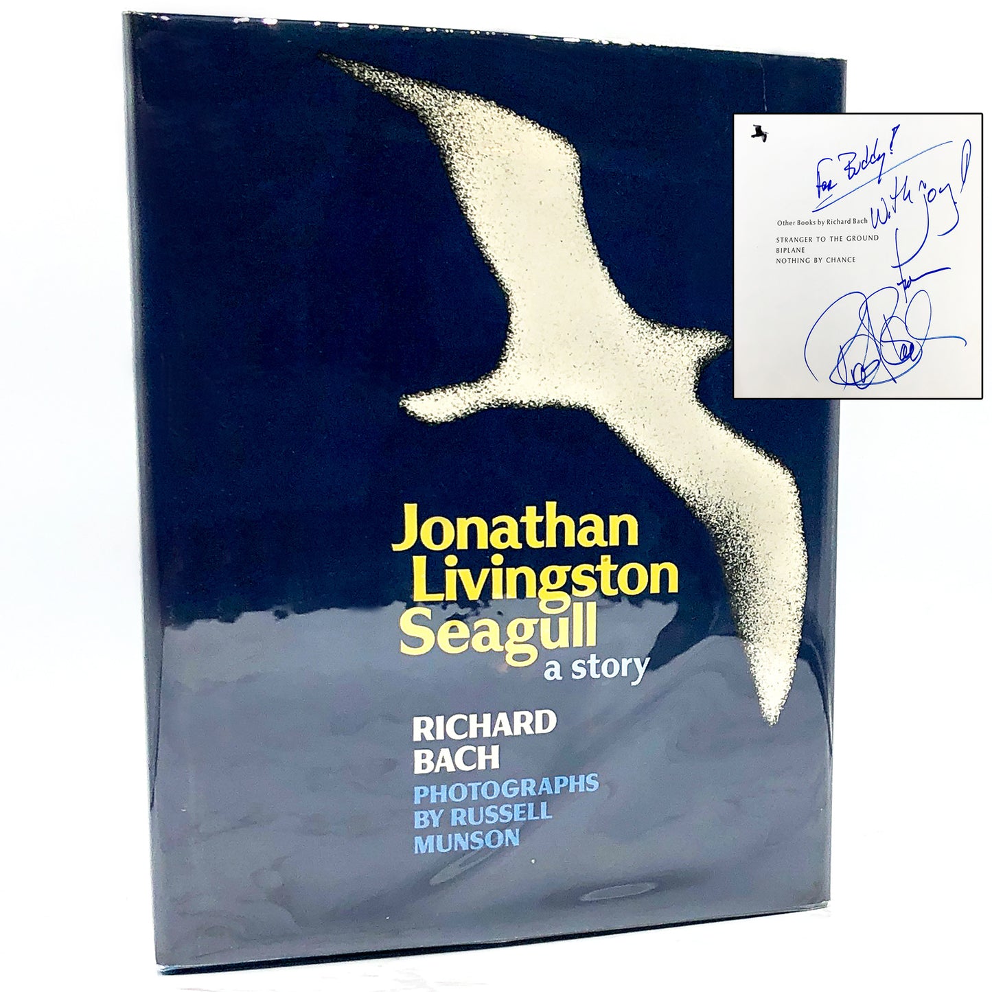 Jonathan Livingston Seagull by Richard Bach SIGNED & DOODLED! [FIRST EDITION] 1972 • Macmillan