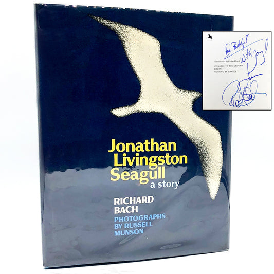 Jonathan Livingston Seagull by Richard Bach SIGNED & DOODLED! [FIRST EDITION] 1972 • Macmillan
