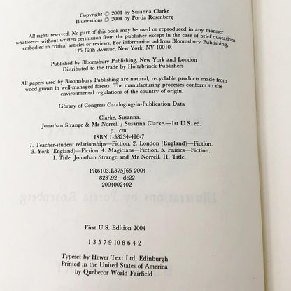 Jonathan Strange & Mr Norrell by Susanna Clarke [FIRST EDITION • FIRST PRINTING] 2004 • Bloomsbury