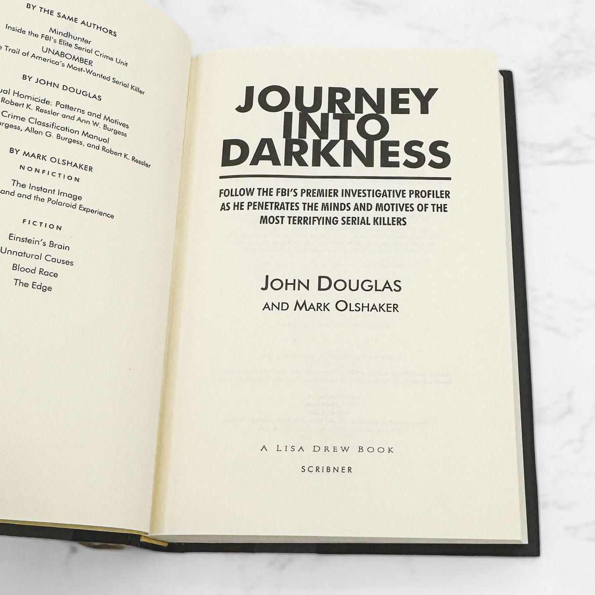 Journey into Darkness by John Douglas & Mark Olshaker [FIRST EDITION • FIRST PRINTING] 1997 • Mindhunter #2