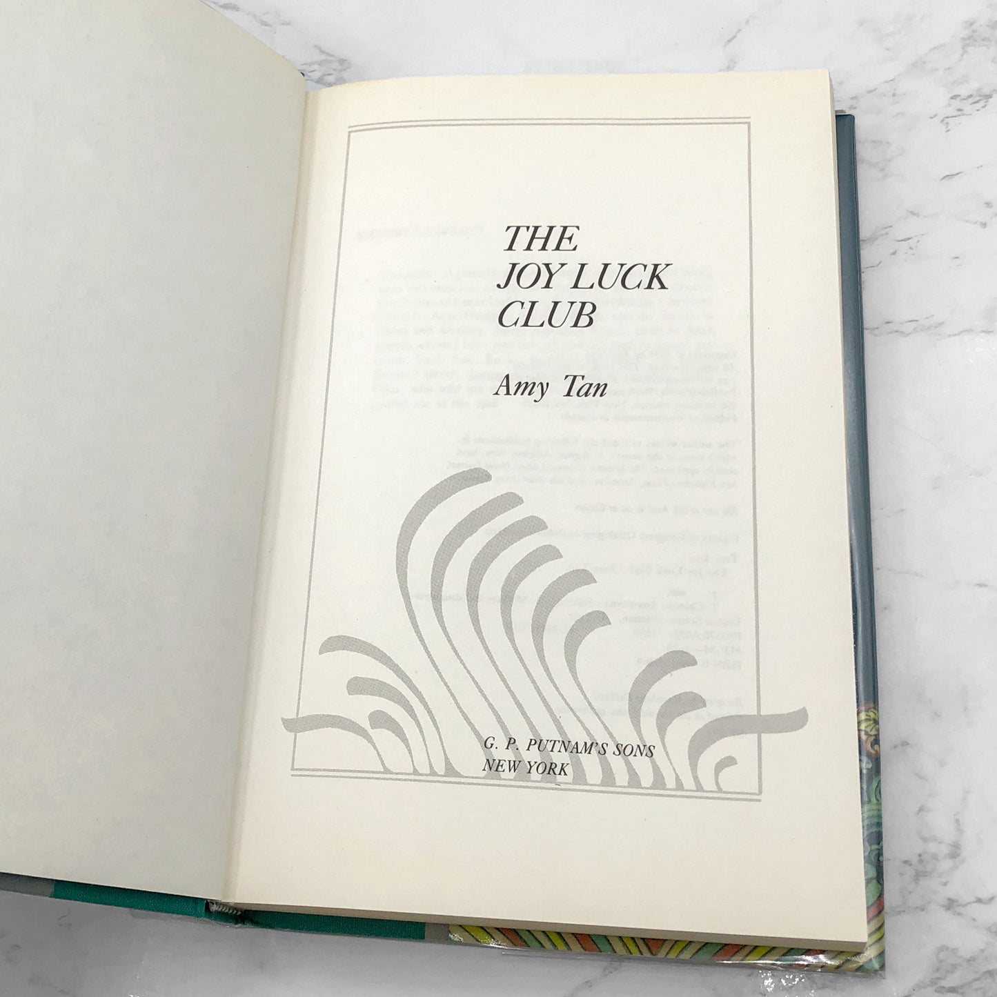 The Joy Luck Club by Amy Tan [FIRST EDITION] 1989 • G.P. Putnam's Sons