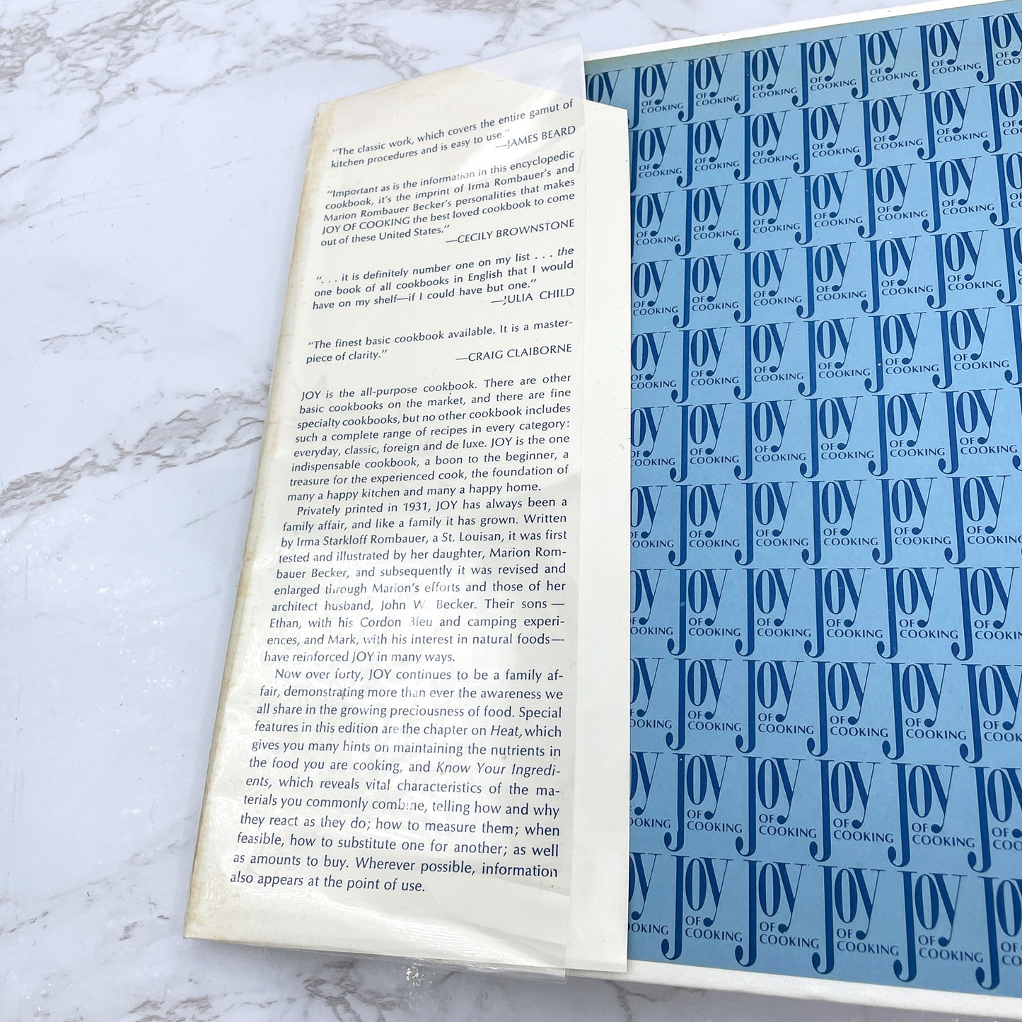 Joy of Cooking by Irma S. Rombauer [HARDCOVER RE-PRINT] 1976 • Bobs Merrill