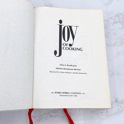 Joy of Cooking by Irma S. Rombauer [HARDCOVER RE-PRINT] 1976 • Bobs Merrill