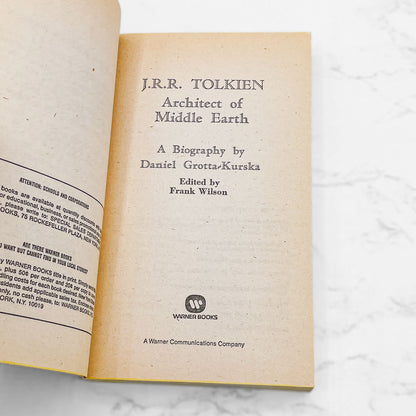 J.R.R. Tolkien: Architect of Middle Earth by Daniel Grotta-Kurska [1981 PAPERBACK] • Warner