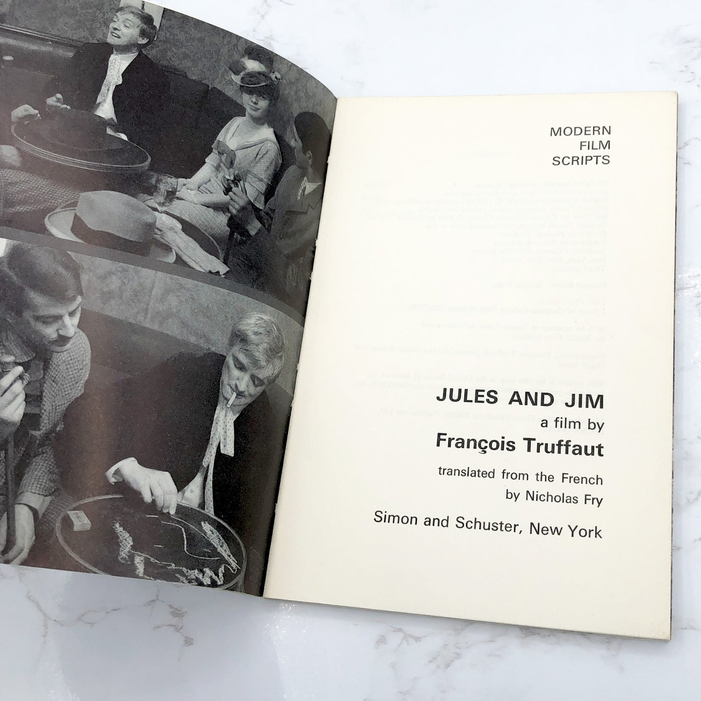 Jules and Jim: A Film by Francois Truffaut [U.K. FIRST EDITION] 1968 • Modern Film Scripts • Schuster