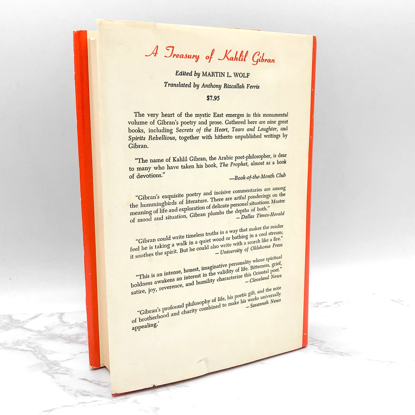 A Second Treasury of Kahlil Gibran [HARDCOVER OMNIBUS] 1978 • Castle Books