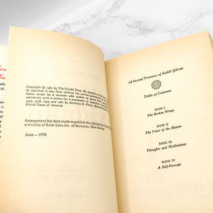 A Second Treasury of Kahlil Gibran [HARDCOVER OMNIBUS] 1978 • Castle Books