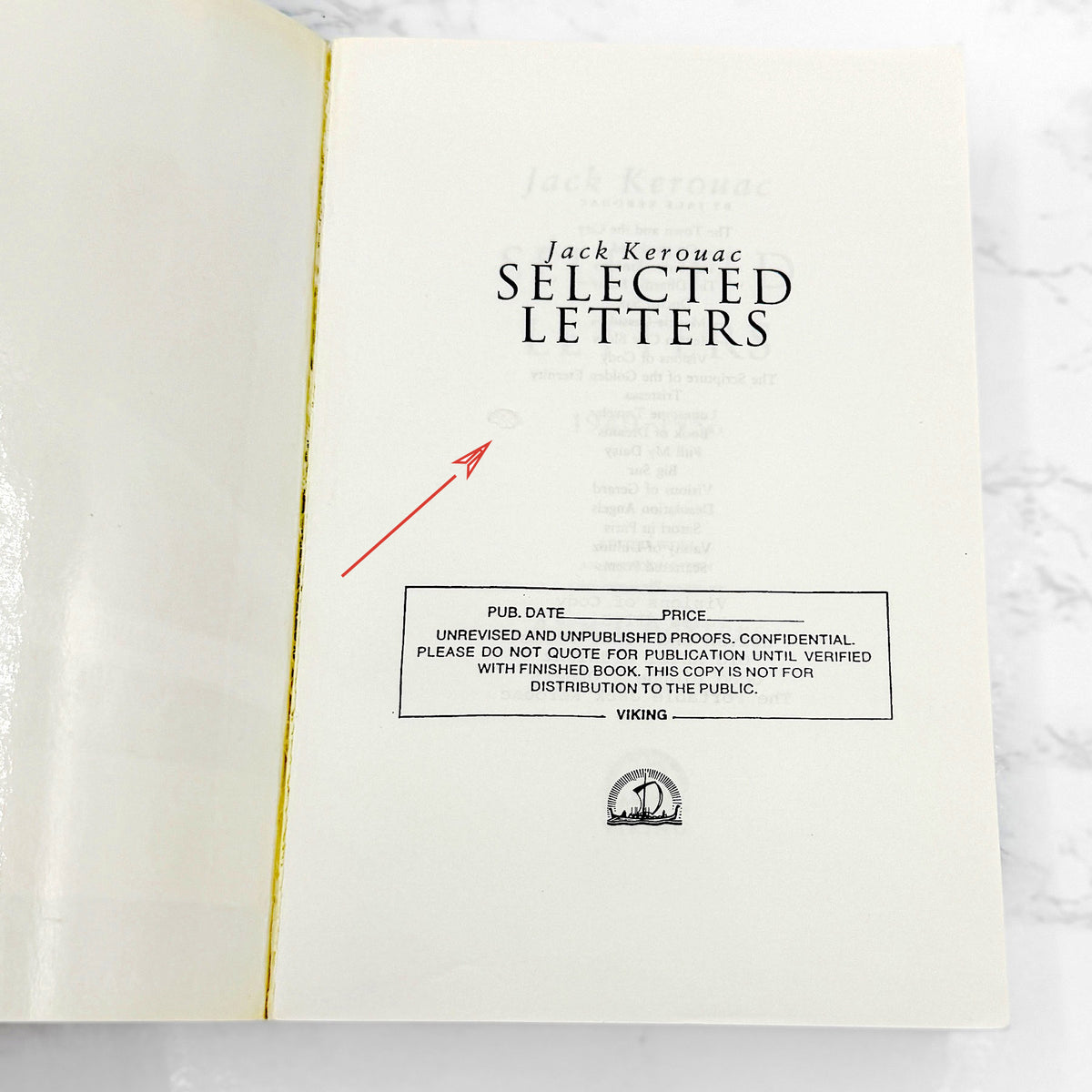 Selected Letters of Jack Kerouac (1940-1956) edited by Ann Charters [ADVANCE UNCORRECTED PROOF] 1995 • Viking