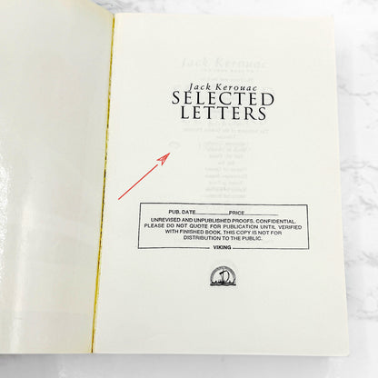 Selected Letters of Jack Kerouac (1940-1956) edited by Ann Charters [ADVANCE UNCORRECTED PROOF] 1995 • Viking