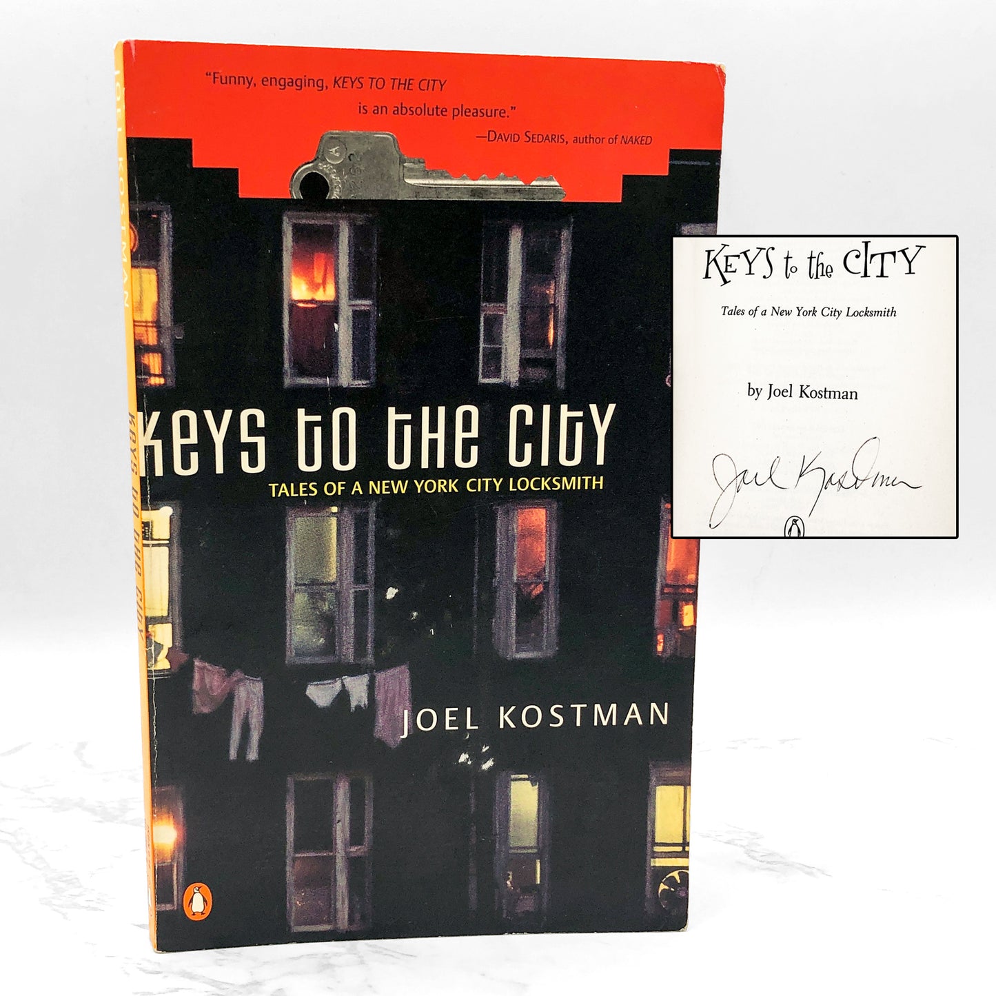 Keys to the City: Tales of a New York City Locksmith by Joel Kostman SIGNED! [FIRST PAPERBACK PRINTING] 1999