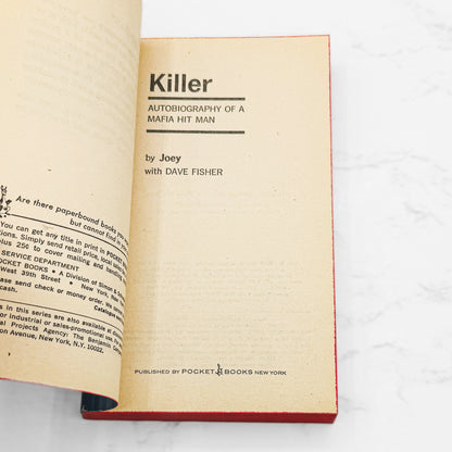 Killer: The Autobiography of a Mafia Hit Man by Joey w. Dave Fisher [FIRST PAPERBACK PRINTING] 1974 • Pocket