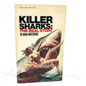 Killer Sharks: the Real Story by Brad Matthews aka Nelson DeMille [FIRST EDITION PAPERBACK] 1976 • Manor Books