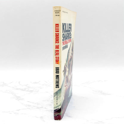 Killer Sharks: the Real Story by Brad Matthews aka Nelson DeMille [FIRST EDITION PAPERBACK] 1976 • Manor Books
