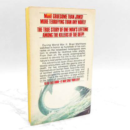 Killer Sharks: the Real Story by Brad Matthews aka Nelson DeMille [FIRST EDITION PAPERBACK] 1976 • Manor Books