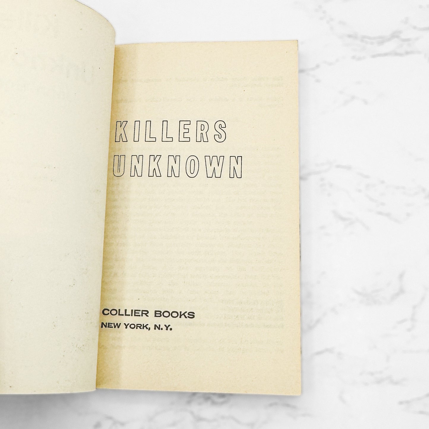 Killers Unknown: Unsolved True Crime Stories by John Godwin [FIRST PAPERBACK PRINTING] 1962 • Collier Books
