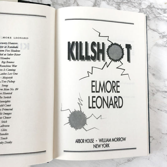 Killshot by Elmore Leonard [FIRST BOOK CLUB EDITION] 1989 • Arbor House