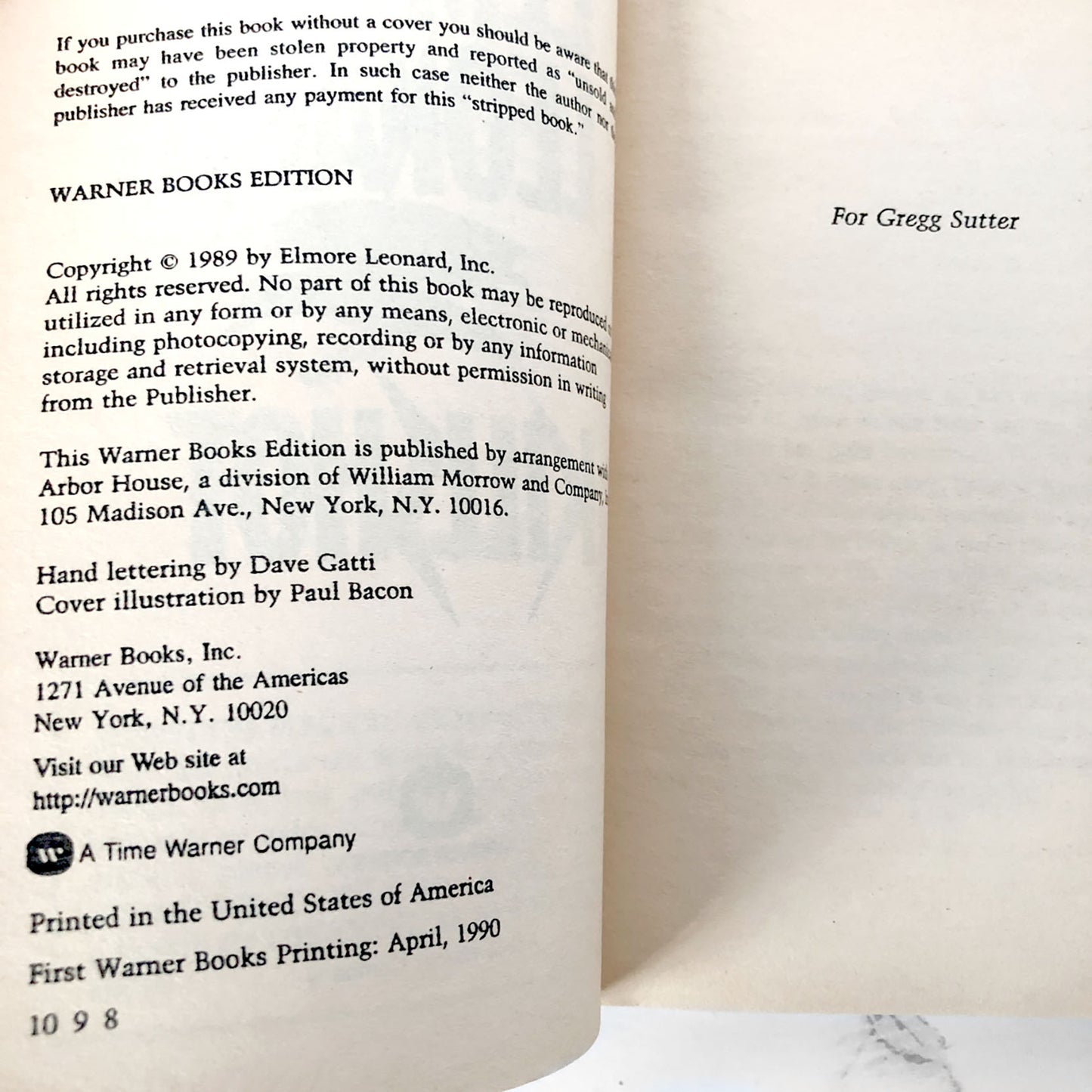 Killshot by Elmore Leonard [FIRST PAPERBACK EDITION] 1990 • Warner Books
