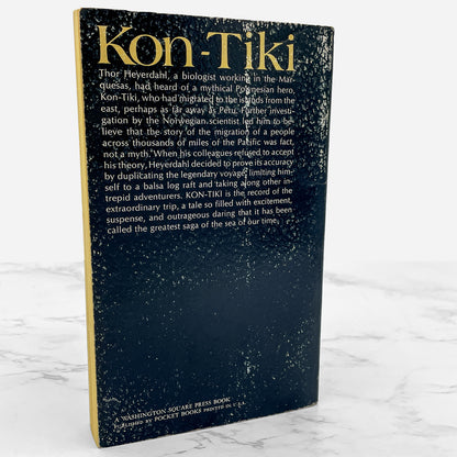 Kon-Tiki by Thor Heyerdahl [1975 PAPERBACK] • Washington Square Press