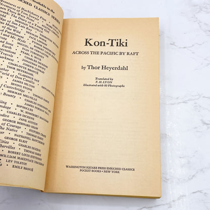 Kon-Tiki by Thor Heyerdahl [1975 PAPERBACK] • Washington Square Press