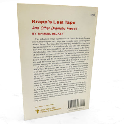 Krapp's Last Tape & Other Dramatic Pieces by Samuel Beckett [TRADE PAPERBACK] 1960 • Grove Weidenfeld