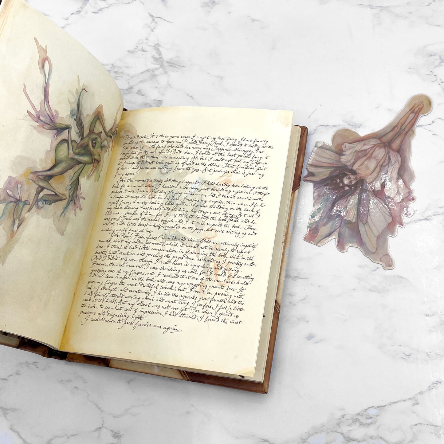 Lady Cottington's Pressed Fairy Book by Terry Jones & Brian Froud [HARDCOVER RE-ISSUE] 2001 • B&N • w/ Fairy Bookmark!