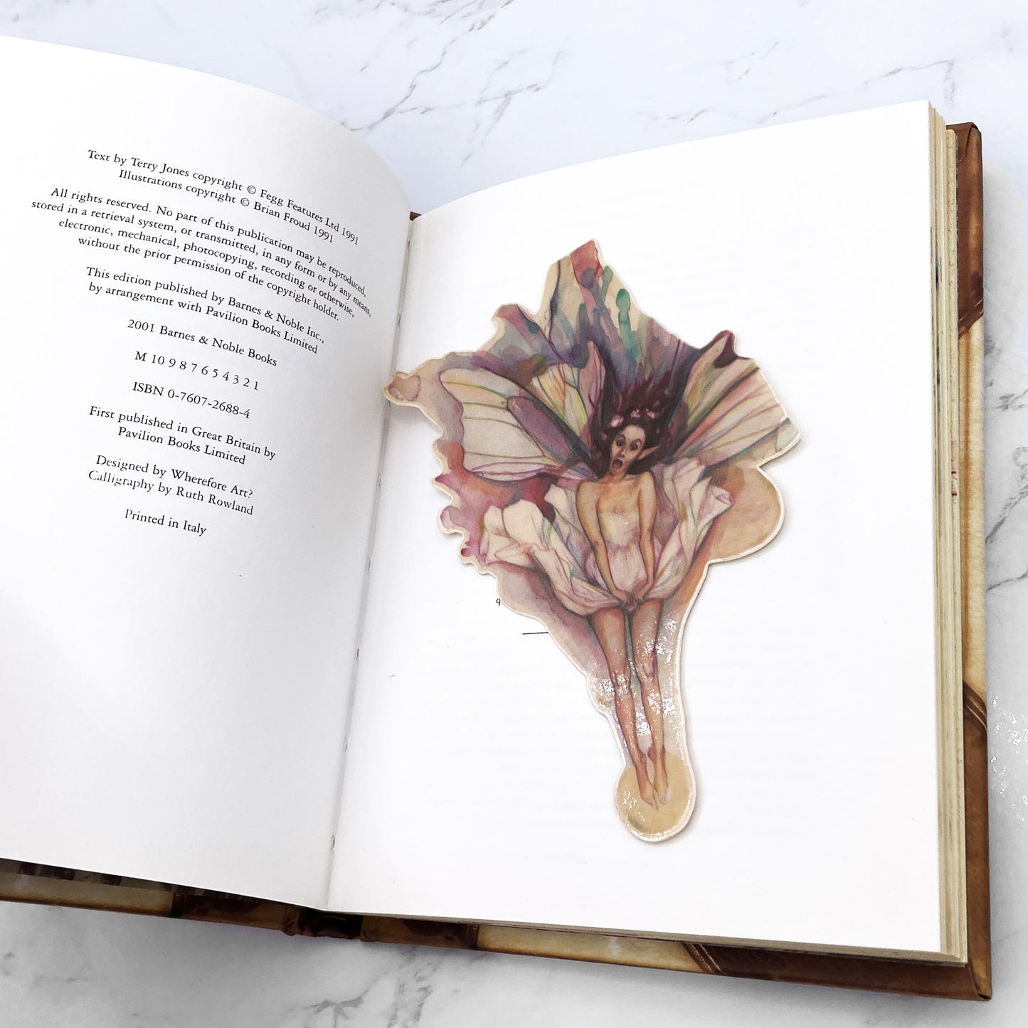 Lady Cottington's Pressed Fairy Book by Terry Jones & Brian Froud [HARDCOVER RE-ISSUE] 2001 • B&N • w/ Fairy Bookmark!