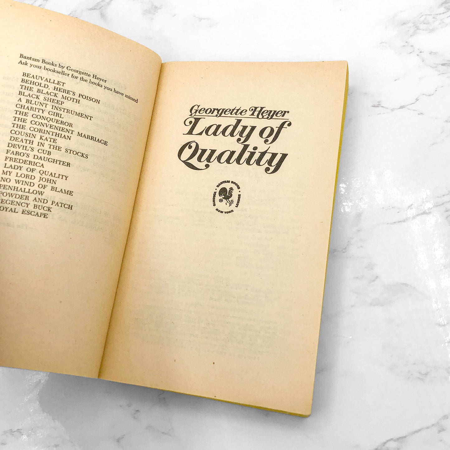 Lady of Quality by Georgette Heyer [1977 PAPERBACK] • Bantam Books