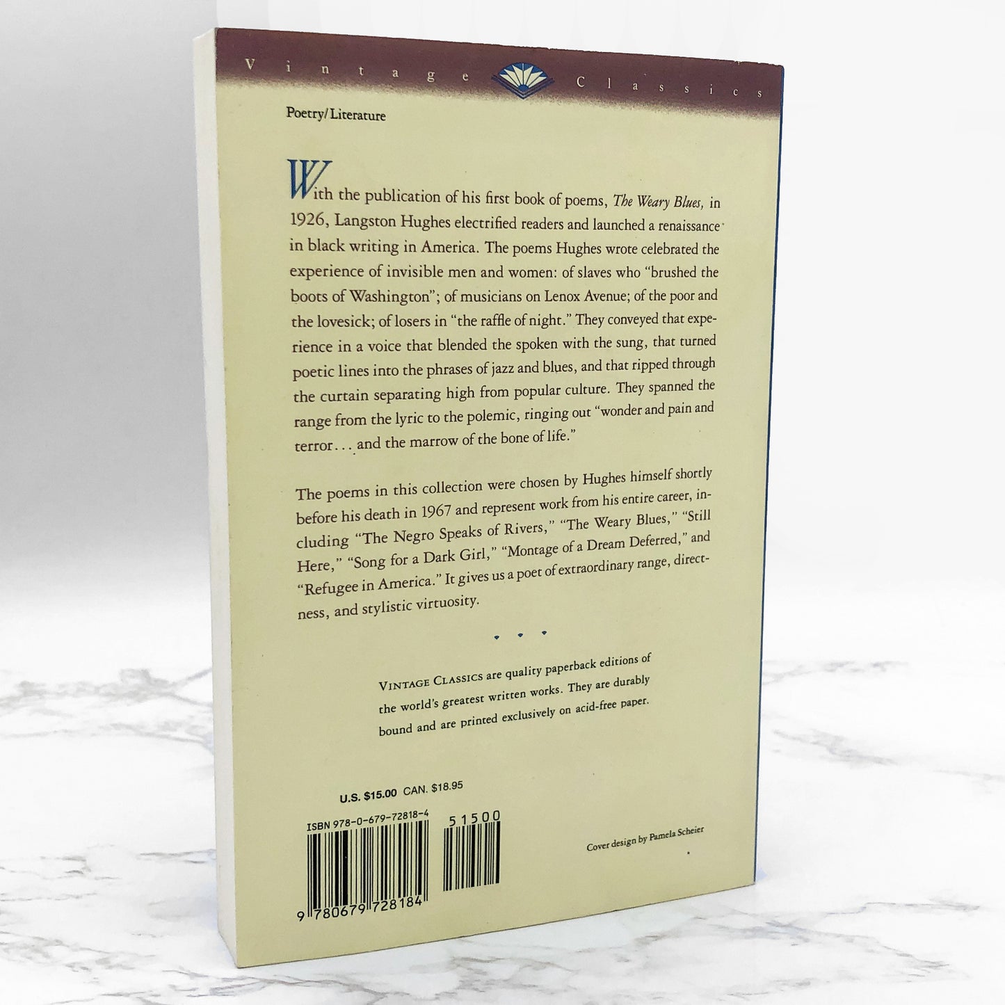 Selected Poems by Langston Hughes [TRADE PAPERBACK] 1990 • Vintage Classics