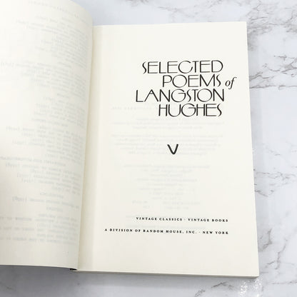 Selected Poems by Langston Hughes [TRADE PAPERBACK] 1990 • Vintage Classics