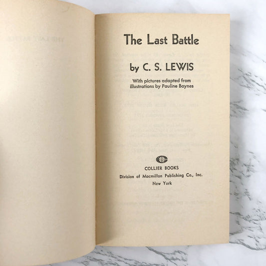 The Last Battle by C.S. Lewis [1978 PAPERBACK] • Collier • Chronicles of Narnia #7