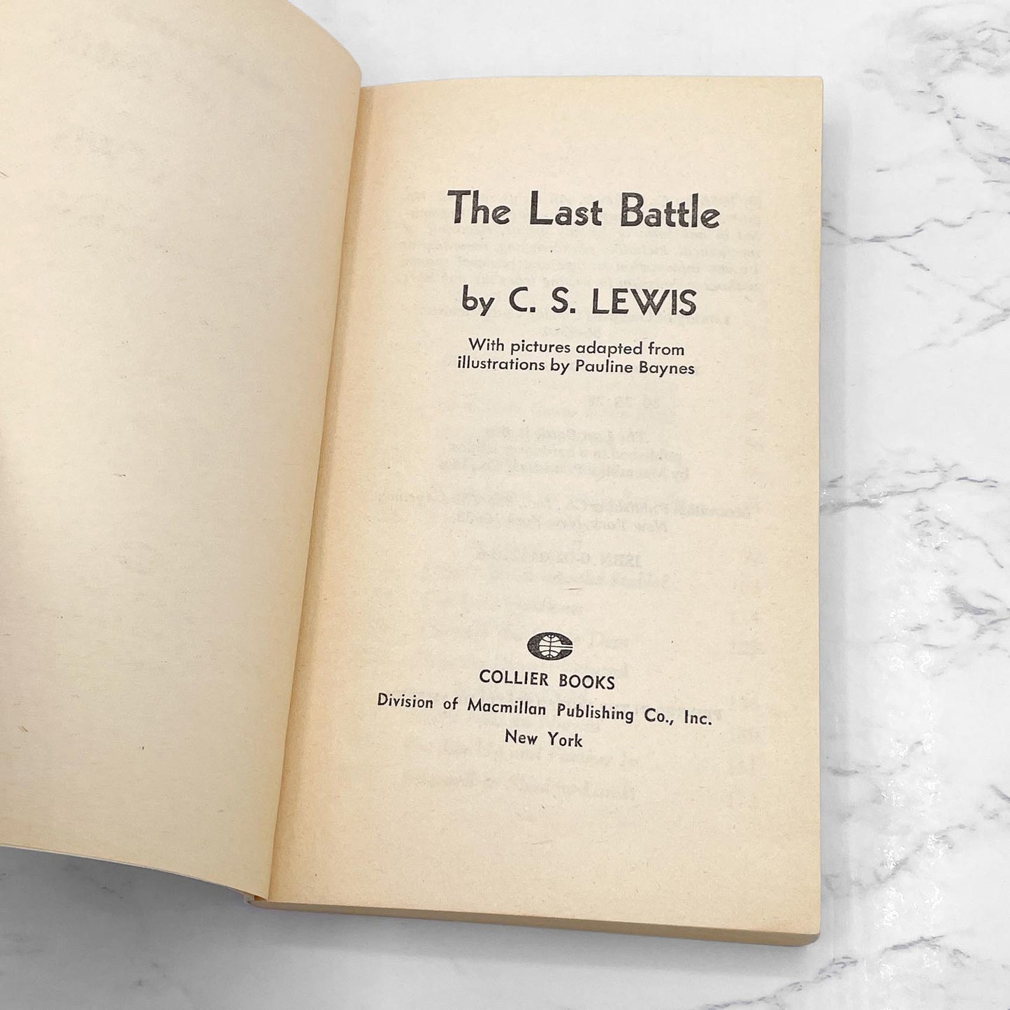 The Last Battle by C.S. Lewis [1970 PAPERBACK] • Collier • Chronicles of Narnia #7