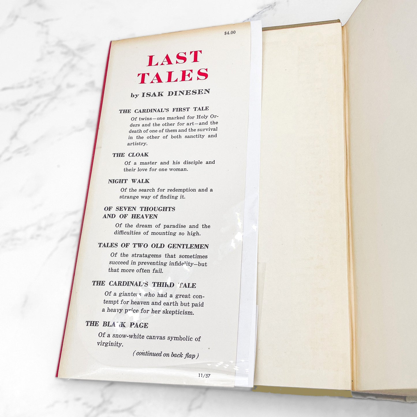 Last Tales by Isak Dinesen [FIRST EDITION • FIRST PRINTING] 1957 • Random House