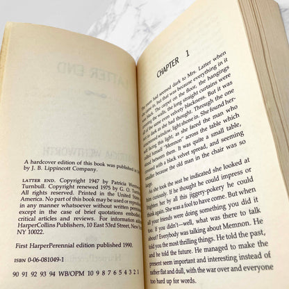 Latter End by Patricia Wentworth [1990 PAPERBACK] • Harper Perennial • Miss Silver #11