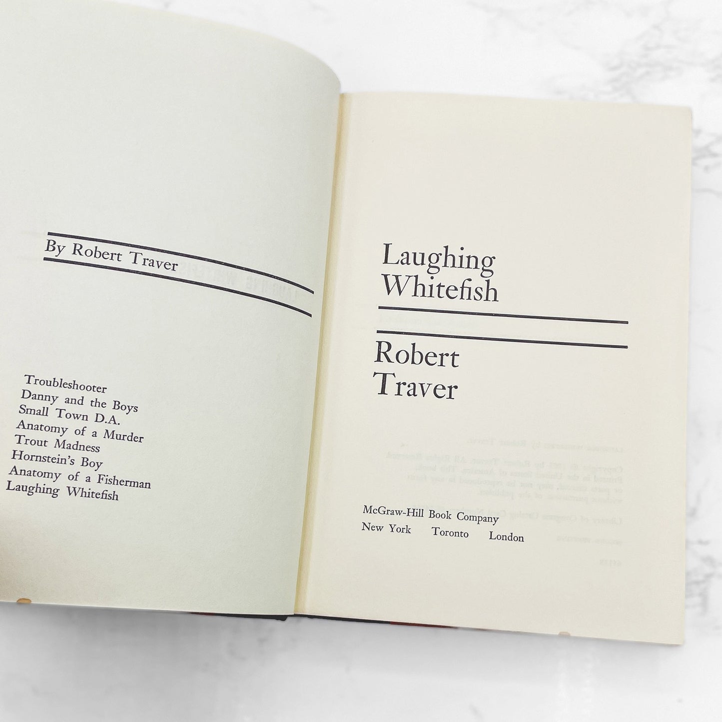 Laughing Whitefish by Robert Traver [FIRST EDITION] 1965 • McGraw-Hill *See Condition