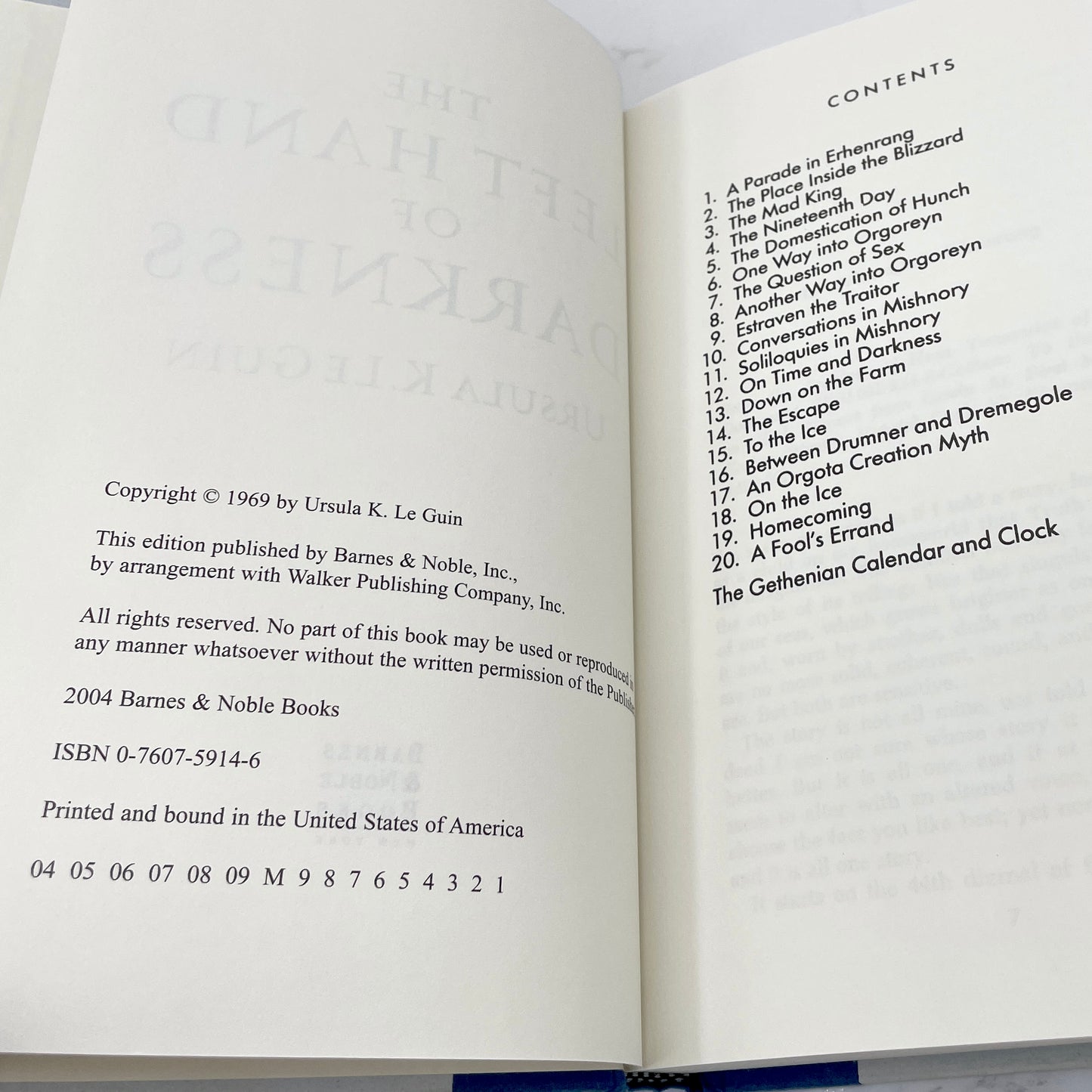 The Left Hand of Darkness by Ursula K. Le Guin [50th ANNIVERSARY HARDCOVER] 2004 • Barnes & Noble