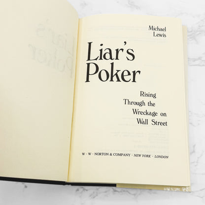 Liar's Poker by Michael Lewis [FIRST EDITION] 1989 • W.W. Norton & Company