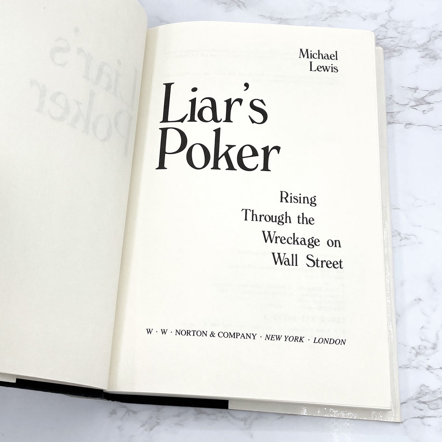 Liar's Poker by Michael Lewis [FIRST EDITION] 1989 • W.W. Norton & Company