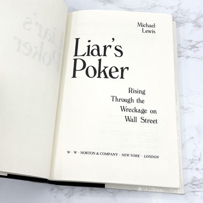 Liar's Poker by Michael Lewis [FIRST EDITION] 1989 • W.W. Norton & Company