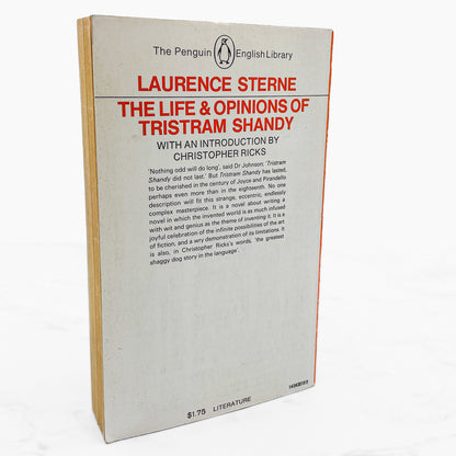 The Life and Opinions of Tristram Shandy by Laurence Sterne [U.K. PAPERBACK] 1970 • Penguin