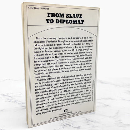 Life and Times of Frederick Douglass by Himself [TRADE PAPERBACK] 1968 • Collier Books