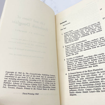 Life and Times of Frederick Douglass by Himself [TRADE PAPERBACK] 1968 • Collier Books