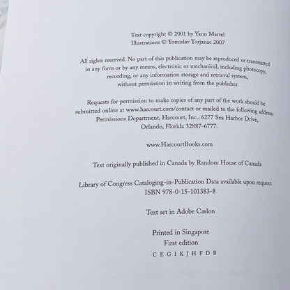 Life of Pi by Yann Martel & Tomislav Torjanac [DELUXE ILLUSTRATED EDITION] 2007 • Harcourt